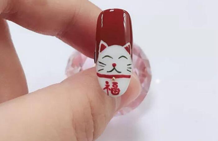 南寧美甲學(xué)校：招財又招福的“招財貓美甲”教程