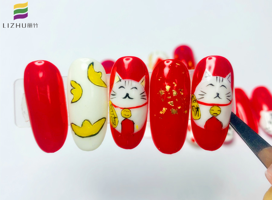 新年美甲，南寧專業(yè)美甲學(xué)校作品