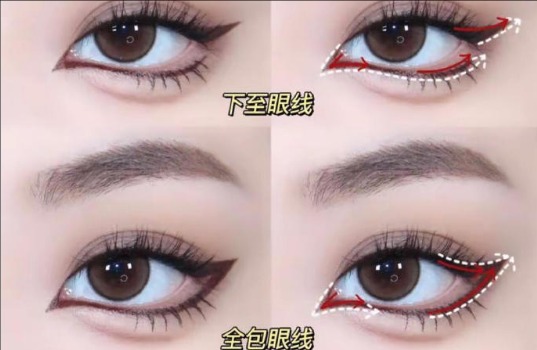 不同部位貓眼眼線教程，南寧化妝技術(shù)專業(yè)學(xué)校分享