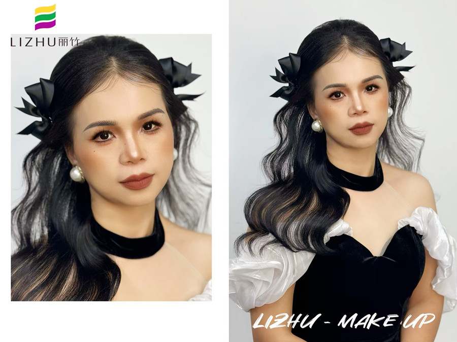 甜美輕泰造型，廣西造型寫真化妝課程作品