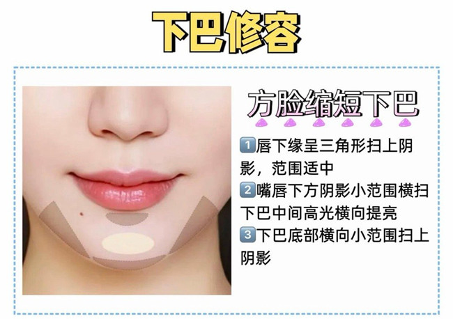 南寧化妝師：不同下巴如何修容？