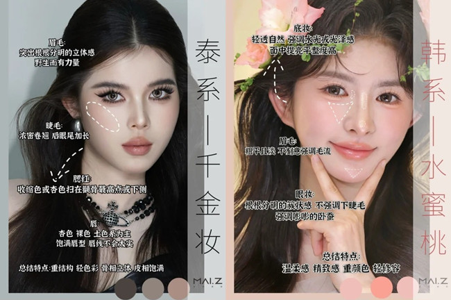 不同妝容解析，南寧專業(yè)化妝培訓(xùn)