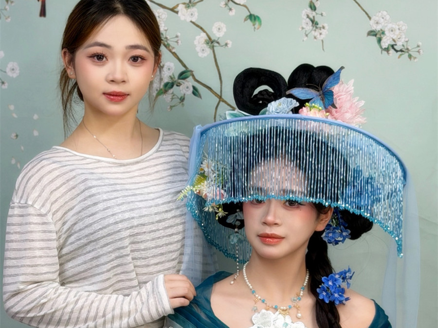 帷帽花神造型，南寧彩妝造型學(xué)校作品